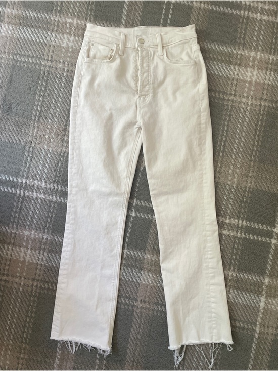MOTHER Denim - Mother The Tripper Ankle Fray jeans in cream white size 26